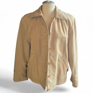 Vintage Colebrook &Co. Genuine Leather Tan Jacket Mens Medium